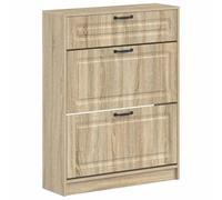 vidaXL Cabinet à Chaussures Utrecht 78 x 24 x 100 cm Bois d'ingénierie, Meuble à Chaussures Moderne, résistant à l'humidité, Rangement Contemporain, étagère stylée