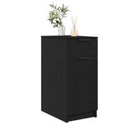 vidaXL Cabinet de Bureau Chêne Noir 33 x 50 x 75 cm Bois d'ingénierie, Meuble de Salon, Rangement de Bureau rectangulaire, Buffet Moderne, étagères en Bois, Armoire avec Portes, unité Pratique