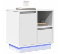 vidaXL Cabinet de Chevet 2 pc Blanc 50 x 34,5 x 50 cm. | Super pour garder tes affaires de chevet bien rangées, Look moderne et stylé, Fait en bois d'ingénierie solide