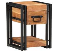 vidaXL Tables de chevet 2 pcs 30 x 30 x 40 cm en bois d'acacia massif, rangement rustique