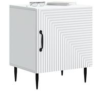 vidaXL Cabinet de Chevet 2 pcs Blanc 43 x 34,5 x 50 cm, Table de Chevet Vintage, Meuble de Rangement rectangulaire, Solution élégante pour Votre Chambre