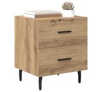 vidaXL Cabinet de Chevet 2 pcs Chêne Artisanal 40 x 35 x 47,5 cm, Table de Nuit Chic et Rustique, Meuble Moderne avec Rangement, idéal pour Vos Essentiels et déco