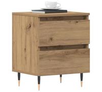vidaXL Cabinet de Chevet 2 pcs Chêne Artisanal 40 x 35 x 50 cm, Table de Nuit Moderne, Rangement Compact, Design rectangulaire, en Bois, Meuble Fonctionnel et élégant