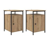 Vidaxl Cabinet De Chevet 2 Pcs Chêne Artisanal 40 X 42 X 60cm
