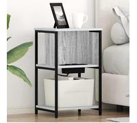 vidaXL Cabinet de chevet 2 pcs Gris Sonoma 38 x 31 x 61 cm 859457