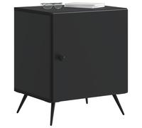 vidaXL Cabinet de Chevet 2 pcs Noir 43 x 34,5 x 50 cm, Table rectangulaire Vintage, Meuble Compact avec Espace de Rangement, Organisateur Pratique pour la Chambre