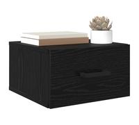 vidaXL Cabinet de Chevet avec tiroir 2 pcs Chêne Noir 35 x 35 x 20 cm, Rangement de Chambre, Organisateur Mural, Table de Nuit Rustique avec Compartiments, Cabinet Gain de Place