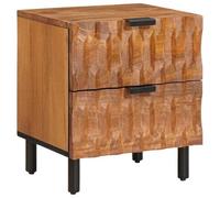 vidaXL Cabinet de chevet avec tiroir 2 pcs Marron 40 x 33,5 x 46 cm