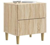 vidaXL Cabinet de Chevet avec tiroir Chêne Sonoma 43 x 34,5 x 48 cm, Rangement de Chambre, Table de Chevet rectangulaire, Accessoire Vintage Moderne, Organisateur élégant