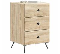 vidaXL Cabinet de Chevet avec tiroir Chêne Sonoma 43 x 41 x 66,5 cm, Table de Chevet Vintage rectangulaire, Rangement spacieux, Meuble élégant pour Salon ou Chambre