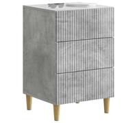 vidaXL Cabinet de Chevet avec tiroir Gris béton 43 x 41 x 66,5 cm, Mobilier de Chambre Tendance, Table de Nuit Vintage, Rangement Compact, Accessoire Polyvalent et Surface utile