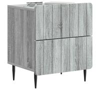 vidaXL Cabinet de Chevet avec tiroir Sonoma Gris 43 x 34,5 x 49,5 cm, Table de Chevet Moderne, Meuble de Rangement rectangulaire, Organisateur élégant pour Chambre