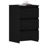 vidaXL Cabinet de Chevet Chêne Noir 40 x 35 x 62,5 cm | Un style simple et minimaliste qui se marie bien avec n'importe quel décor, Fait en bois d'ingénierie, conçu pour durer,