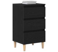 vidaXL Cabinet de Chevet Chêne Noir 40 x 35 x 70 cm Bois d'ingénierie, Table de Nuit Rustique Chic, Petit Meuble avec tiroir, déco contemporaine pour la Chambre, Design en Bois