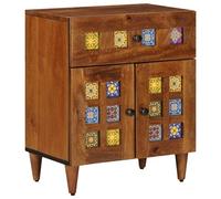 vidaXL Cabinet de chevet Marron 50 x 33 x 60 cm Bois de mangue massif