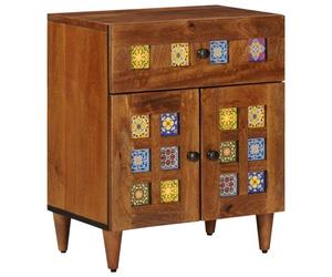 vidaXL Cabinet de chevet Marron 50 x 33 x 60 cm Bois de mangue massif