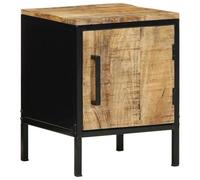 vidaXL Cabinet de Chevet Marron et Noir 30 x 30 x 40 cm, Table de Nuit compacte, Rangement Rustique, en Bois de Mangue, organise avec Style Votre Chambre