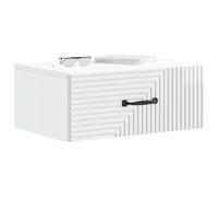 vidaXL Cabinet de Chevet Mural 2 pcs Blanc Brillant 49 x 34,5 x 20 cm, Rangement de Nuit Compact, Tables Modernes pour Chambre, Design rectangulaire avec Plein d'espace pour Vos Essentiels