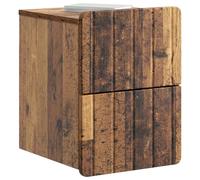 vidaXL Cabinet de Chevet Mural 2 pcs Bois Ancien 33 x 34,5 x 43 cm, Meuble Mural rectangulaire, Style Vintage, Rangement Pratique, Bureau Flottant et Organisateur de Nuit