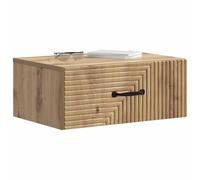 vidaXL Cabinet de Chevet Mural 2 pcs Chêne Artisanal 49 x 34,5 x 20 cm, Rangement de Nuit Compact, Tables Modernes pour Chambre, Design rectangulaire avec Plein d'espace pour Vos Essentiels