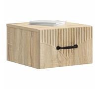 vidaXL Cabinet de Chevet Mural 2 pcs Chêne Sonoma 34,5 x 33 x 20 cm, Meubles de Chambre, Table de Nuit Moderne, Rangement Pratique, Petite Taille, Organisateur de Chevet