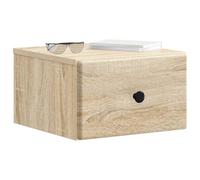 vidaXL Cabinet de Chevet Mural 2 pcs Chêne Sonoma 34,5 x 33 x 20 cm, Mobilier de Chambre Moderne, Tables de Nuit Rectangles, Tables d’appoint Pratiques, Espace de Rangement élégant