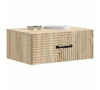 vidaXL Cabinet de Chevet Mural 2 pcs Chêne Sonoma 49 x 34,5 x 20 cm, Rangement de Nuit Compact, Tables Modernes pour Chambre, Design rectangulaire avec Plein d'espace pour Vos Essentiels