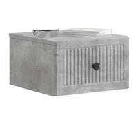 vidaXL Cabinet de Chevet Mural 2 pcs Gris béton 33 x 34,5 x 20 cm, Meuble Vintage, Rangement Mural rectangulaire, étagère Flottante, Bureau Mural Compact, Organiseur élégant