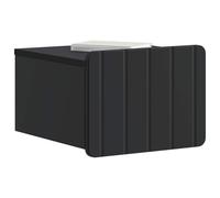 vidaXL Cabinet de Chevet Mural 2 pcs Noir 33 x 34,5 x 24 cm, Cabinet Mural Vintage rectangulaire, Espace de Rangement Pratique pour Le Salon, étagère Sobre pour la Chambre