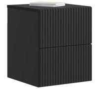 vidaXL Cabinet de Chevet Mural 2 pcs Noir 33 x 34,5 x 40 cm, Meuble Mural Vintage, mobilier Compact, Rangement Multifonction, Buffet rectangulaire, Bureau Flottant spacieux