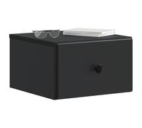 vidaXL Cabinet de Chevet Mural 2 pcs Noir 34,5 x 33 x 20 cm, Mobilier de Chambre Moderne, Tables de Nuit Rectangles, Tables d’appoint Pratiques, Espace de Rangement élégant