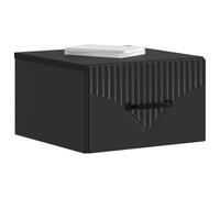 vidaXL Cabinet de Chevet Mural avec tiroir Noir 34,5 x 33 x 20 cm, Meubles de Chambre, Table de Nuit Moderne, Rangement Pratique, Petite Taille, Organisateur de Chevet
