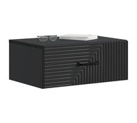 vidaXL Cabinet de Chevet Mural avec tiroir Noir 49 x 34,5 x 20 cm, Rangement de Nuit Compact, Tables Modernes pour Chambre, Design rectangulaire avec Plein d'espace pour Vos Essentiels