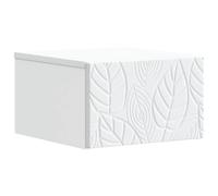 vidaXL Cabinet de Chevet Mural Blanc 49 x 34,5 x 20 cm, Salon, Bureau Compact, Rangement Mural, Meuble Flottant, Table de Nuit Pratique, Organisateur Moderne