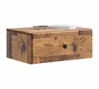vidaXL Cabinet de Chevet Mural Bois Ancien 49 x 34,5 x 20 cm, Mobilier de Chambre Moderne, Table de Nuit rectangulaire avec Grand Espace de Rangement, Pratique pour Petits espaces