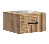 vidaXL Cabinet de Chevet Mural Chêne Artisanal 34,5 x 33 x 20 cm, Table de Nuit Minimaliste, Rangement spacieux, Style Moderne, utile pour la Chambre, élégant pour la déco
