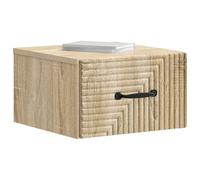 vidaXL Cabinet de Chevet Mural Chêne Sonoma 34,5 x 33 x 20 cm, Table de Nuit Minimaliste, Rangement spacieux, Style Moderne, utile pour la Chambre, élégant pour la déco