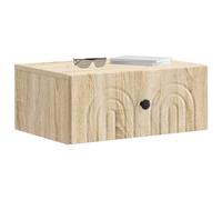 vidaXL Cabinet de chevet mural Chêne Sonoma 49 x 34,5 x 20 cm