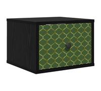 vidaXL Cabinet de Chevet Mural GELEEN Chêne Noir 36 x 33 x 25 cm, Rangement Moderne pour Chambre, Table de Nuit rectangulaire et Cabinet Mural, Meuble Pratique pour l'organisation