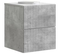 vidaXL Cabinet de Chevet Mural Gris béton 33 x 34,5 x 40 cm, Meuble Mural Vintage, mobilier Compact, Rangement Multifonction, Buffet rectangulaire, Bureau Flottant spacieux