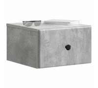 vidaXL Cabinet de Chevet Mural Gris béton 34,5 x 33 x 20 cm, Mobilier de Chambre Moderne, Tables de Nuit Rectangles, Tables d’appoint Pratiques, Espace de Rangement élégant