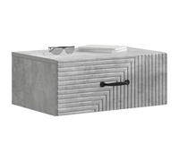 vidaXL Cabinet de Chevet Mural Gris béton 49 x 34,5 x 20 cm, Rangement de Nuit Compact, Tables Modernes pour Chambre, Design rectangulaire avec Plein d'espace pour Vos Essentiels