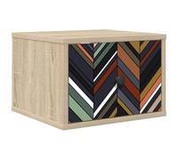 vidaXL Cabinet de Chevet Mural OMMEN Chêne Sonoma 36 x 33 x 25 cm, Rangement Moderne pour Chambre, Table de Nuit rectangulaire et Cabinet Mural, Meuble Pratique pour l'organisation