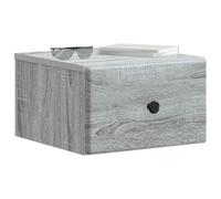 vidaXL Cabinet de Chevet Mural Sonoma Gris 34,5 x 33 x 20 cm, Mobilier de Chambre Moderne, Tables de Nuit Rectangles, Tables d’appoint Pratiques, Espace de Rangement élégant
