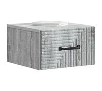 vidaXL Cabinet de Chevet Mural Sonoma Gris 34,5 x 33 x 20 cm, Table de Nuit Minimaliste, Rangement spacieux, Style Moderne, utile pour la Chambre, élégant pour la déco