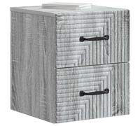 vidaXL Cabinet de Chevet Mural Sonoma Gris 34,5 x 33 x 40 cm, Table de Chevet élégante, Espace Compact, Design Moderne, Style Pratique, pour Une Chambre à Coucher Chic