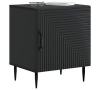 vidaXL Cabinet de Chevet Noir 43 x 34,5 x 50 cm Bois d'ingénierie, Table de Chevet Vintage, Meuble de Rangement rectangulaire, Solution élégante pour Votre Chambre