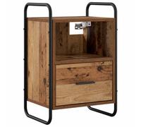 vidaXL Cabinet de Chevet Suspendu Bois Ancien 40 x 30 x 60 cm