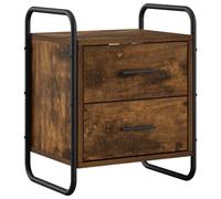 vidaXL Cabinet de Chevet Suspendu Chêne fumé 40 x 30 x 50 cm
