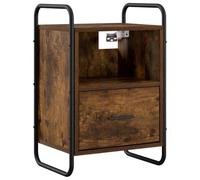 vidaXL Cabinet de Chevet Suspendu Chêne fumé 40 x 30 x 60 cm